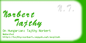 norbert tajthy business card